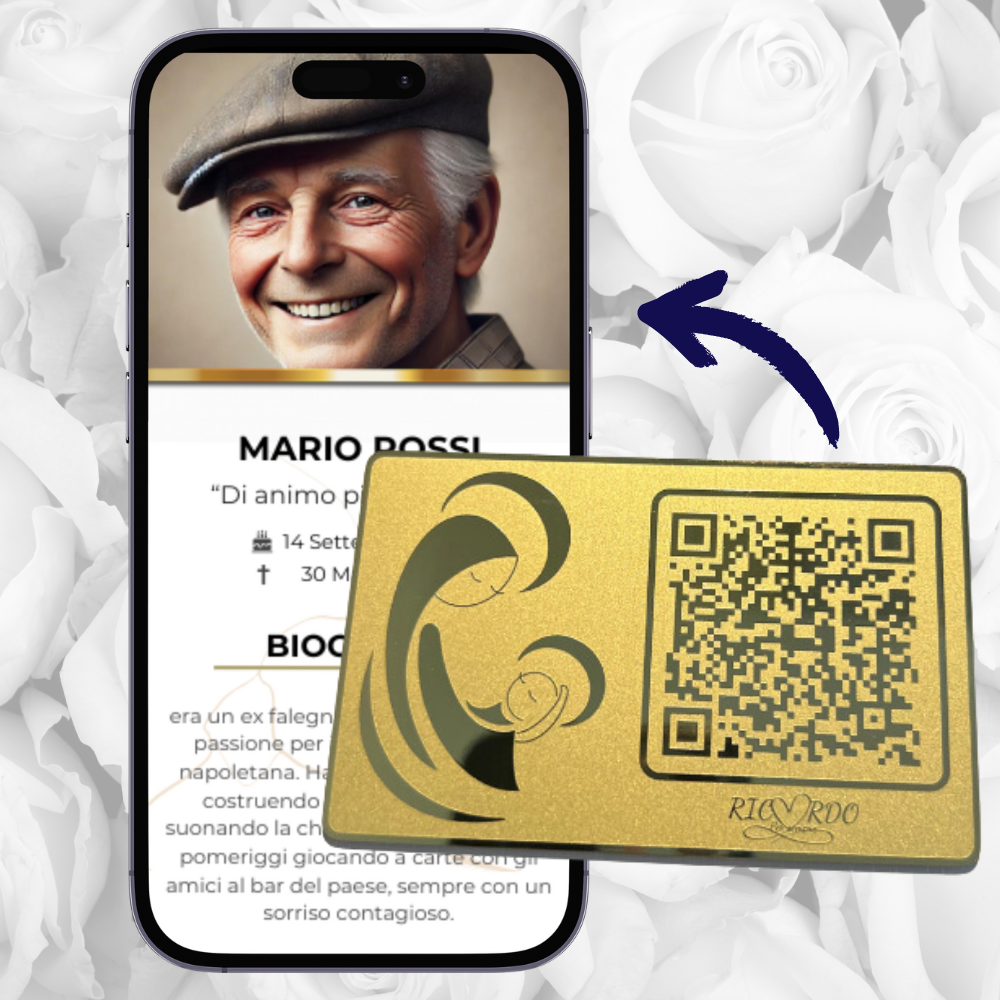 QR code per lapidi Card 5 PZ - Ricordo per Sempre