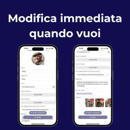 QR code per lapidi con Ricordino Digitale - Ricordo per Sempre